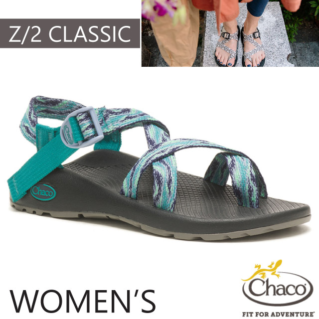 【美國 Chaco】贈置鞋袋!女 Z/2 CLASSIC 越野運動涼鞋(夾腳款)/CH-ZCW02-HJ10 潮流灰藍✿30E010